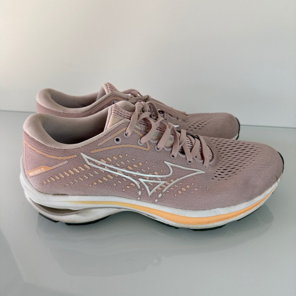 Mizuno Wave Rider 25 Running Shoes Womens 8 Rose Violet Enerzy J1GD210308